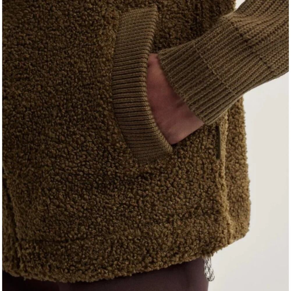 Varley Ardley Zip Through Mixed Media Green Jacket L - Picture 4 of 6